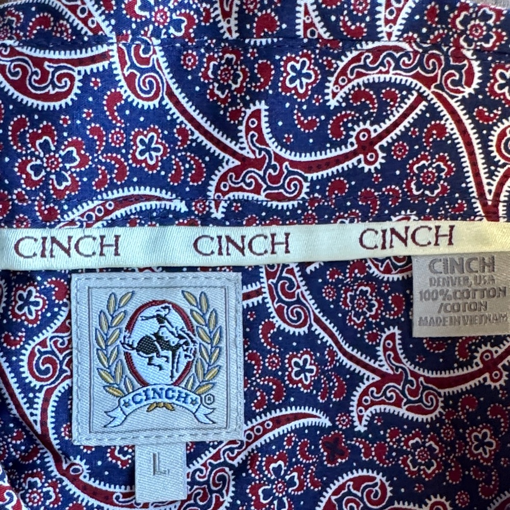 Cinch Men's Purple Patterned Button Down Shirt - image 3